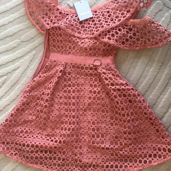 Self Portrait Pink Lace Cocktail Dress size 2 fit like size 0 - Picture 4 of 9